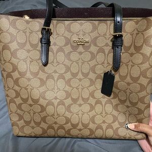 Brown Coach tote purse